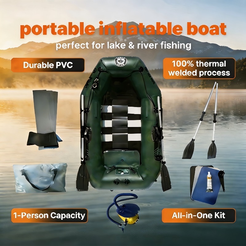 Fishing Kayak Inflatable - 1 Kişilik Balıkçı Teknesi Ucuz Şişme