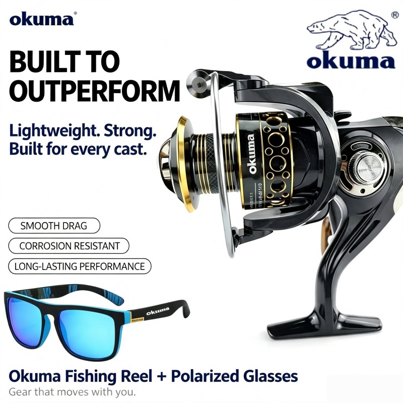 Abu Garcia Reel Max - OKUMA-Spinning Reel, MetalUltra Hafif Balıkçılık Makarası,